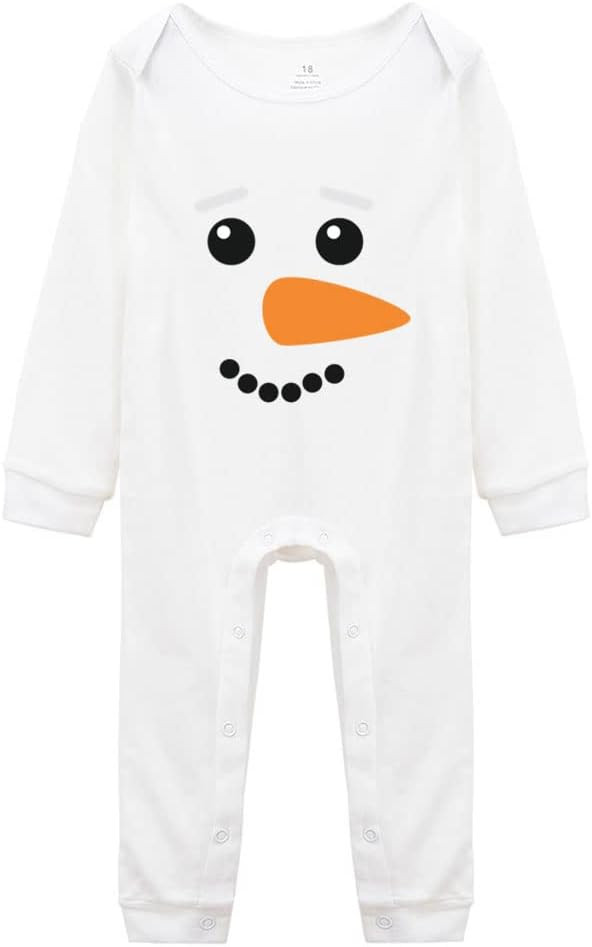 Big Snowman Face Cute Bodysuit Infant Rompers Unisex Baby Onesie | Amazon (US)