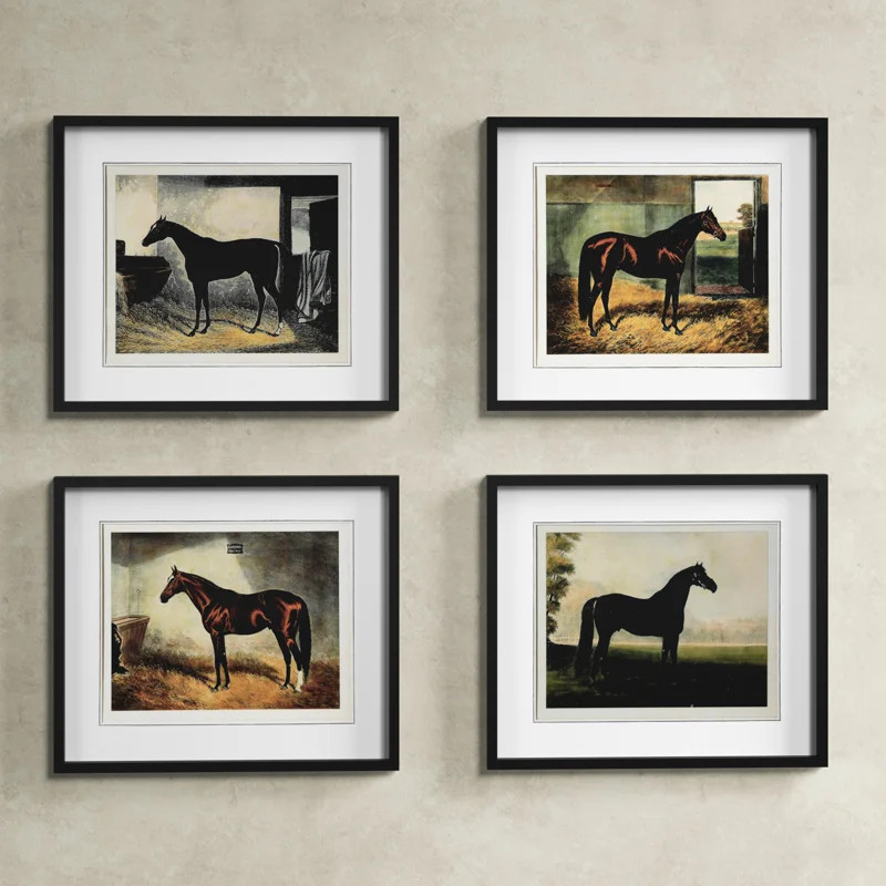 Framed Farmhouse / Country On Paper 4 Pieces Painting | Wayfair North America