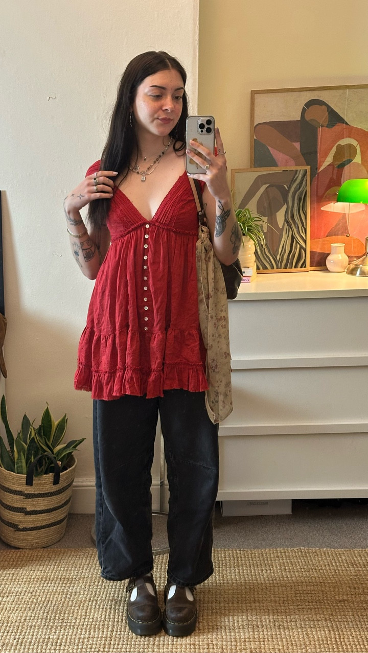 If a man hates my outfit, I know I’ve done a good job

#drmartens #ootd #maryjanes my perfect outfit winter layering winter outfit inspo outfit rotation dress over jeans urban outfitters cool girl outfit