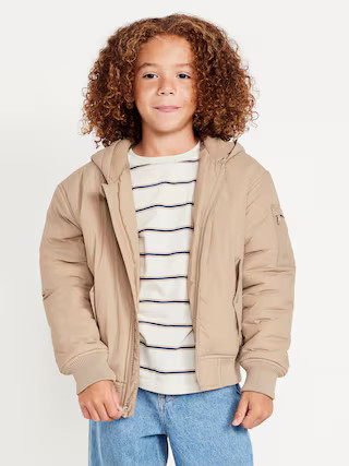 Water-Resistant Hooded Bomber Jacket for Boys | Old Navy (US)