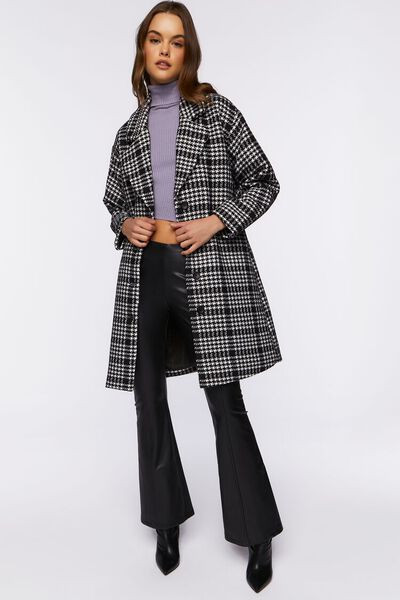 Houndstooth Button-Front Coat | Forever 21 (US)