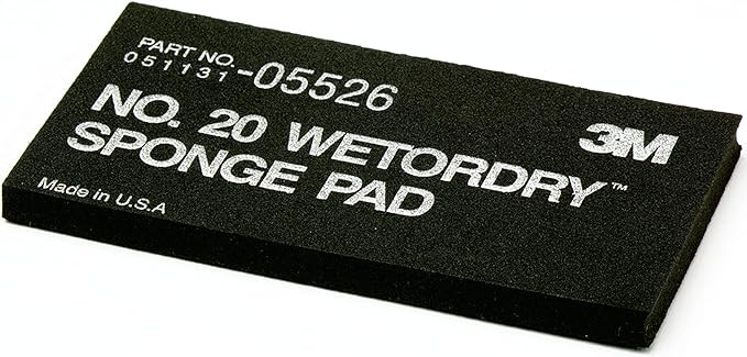 3M Wetordry Sponge Pad 20, 05526, 5-1/2 in x 2-3/4 in x 3/8 in, Flexible, Long Lasting, Automotiv... | Amazon (US)