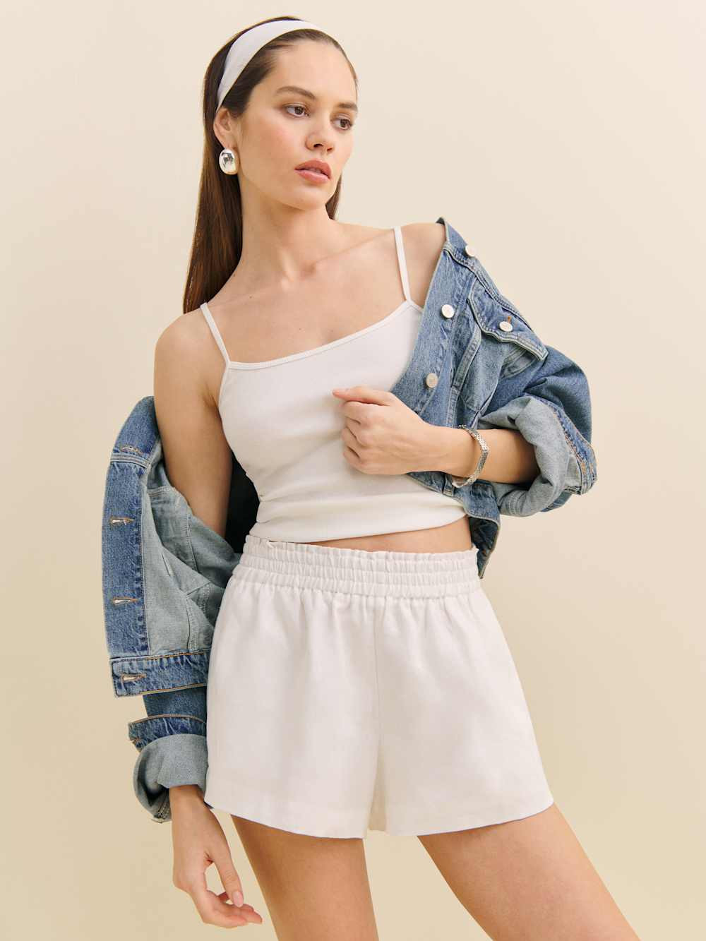 Mila Linen Short | Reformation (Global)