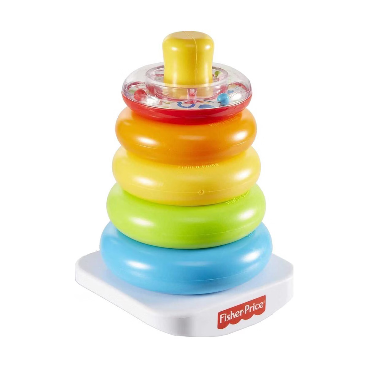 Fisher-Price Baby Stacking Toy Rock-A-Stack, Roly-Poly Base with 5 Colorful Rings | Target