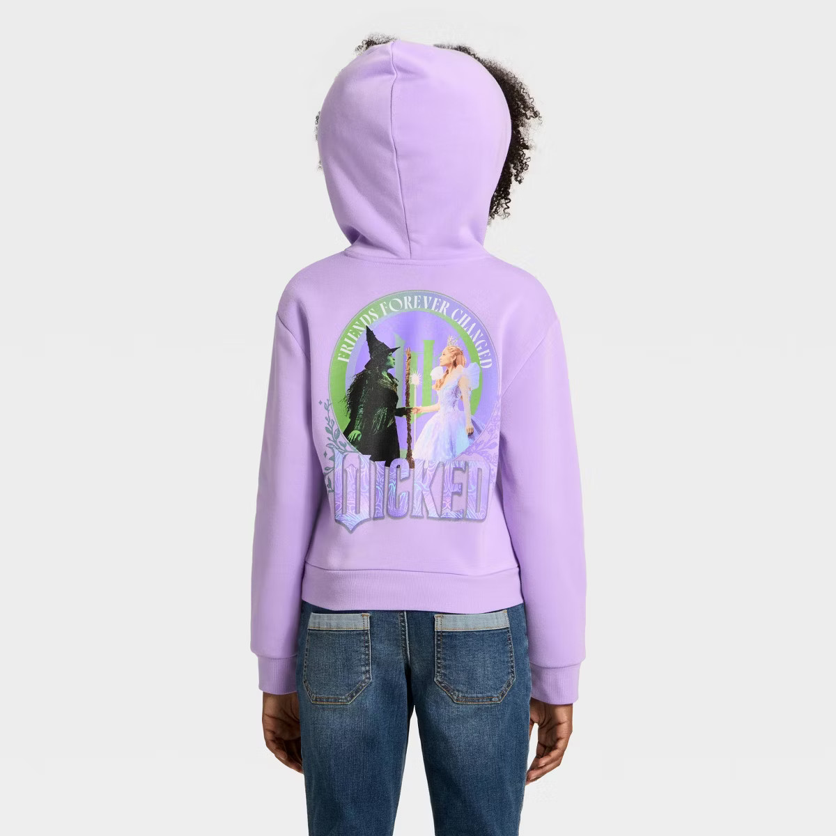 Girls' Wicked Back Graphic Hooded Fleece Sweatshirt - Purple | Target