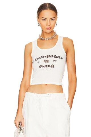CHAMPAGNE GANG RIBBED KNIT TANK TOP
                    
                    The Laundry Room | Revolve Clothing (Global)