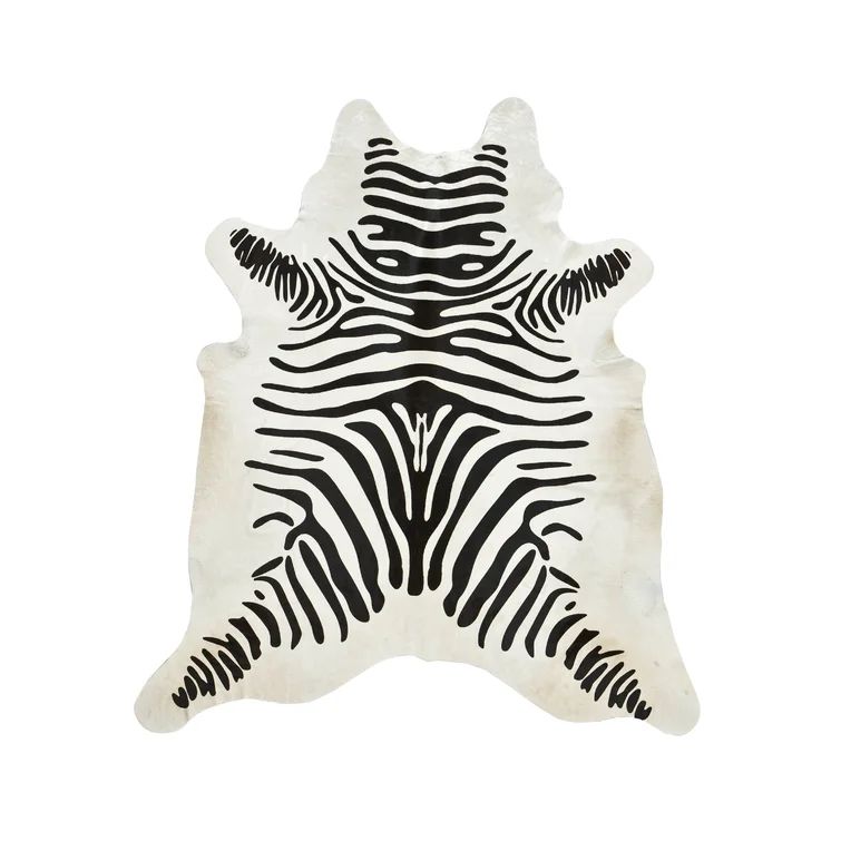 Animal Print Cowhide Black/Off White Area Rug | Wayfair Professional