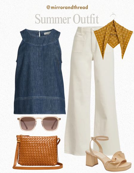Summer outfit idea- pants and denim top are from Walmart! 

#LTKFindsUnder50 #LTKStyleTip #LTKSaleAlert