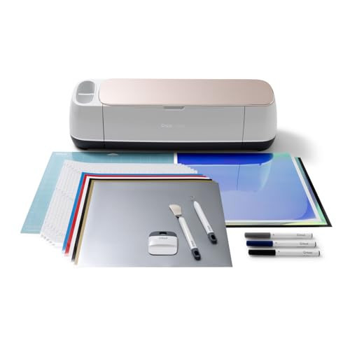 Cricut Maker Bundle, Includes Cricut Maker Cutting Machine, Iron On Vinyl, Premium Vinyl - Permanent, Holographic Iron On Vinyl, Transfer Tape, Cutting Mats, Tool Set, Crafting Accessories, Champagne | Amazon (US)
