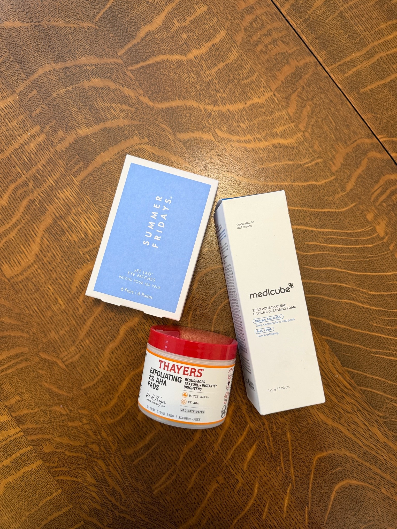 Skin care haul for my black heads and huge pores • skin issues #amazon 

Medicube: A deeper cleanser to help keep pores clear, reduce congestion, and gently exfoliate without being overly harsh.

Thayers: Chemical exfoliation is one of the fastest ways to improve skin texture and glow.

Summer Fridays: Mostly for hydration and depuffing