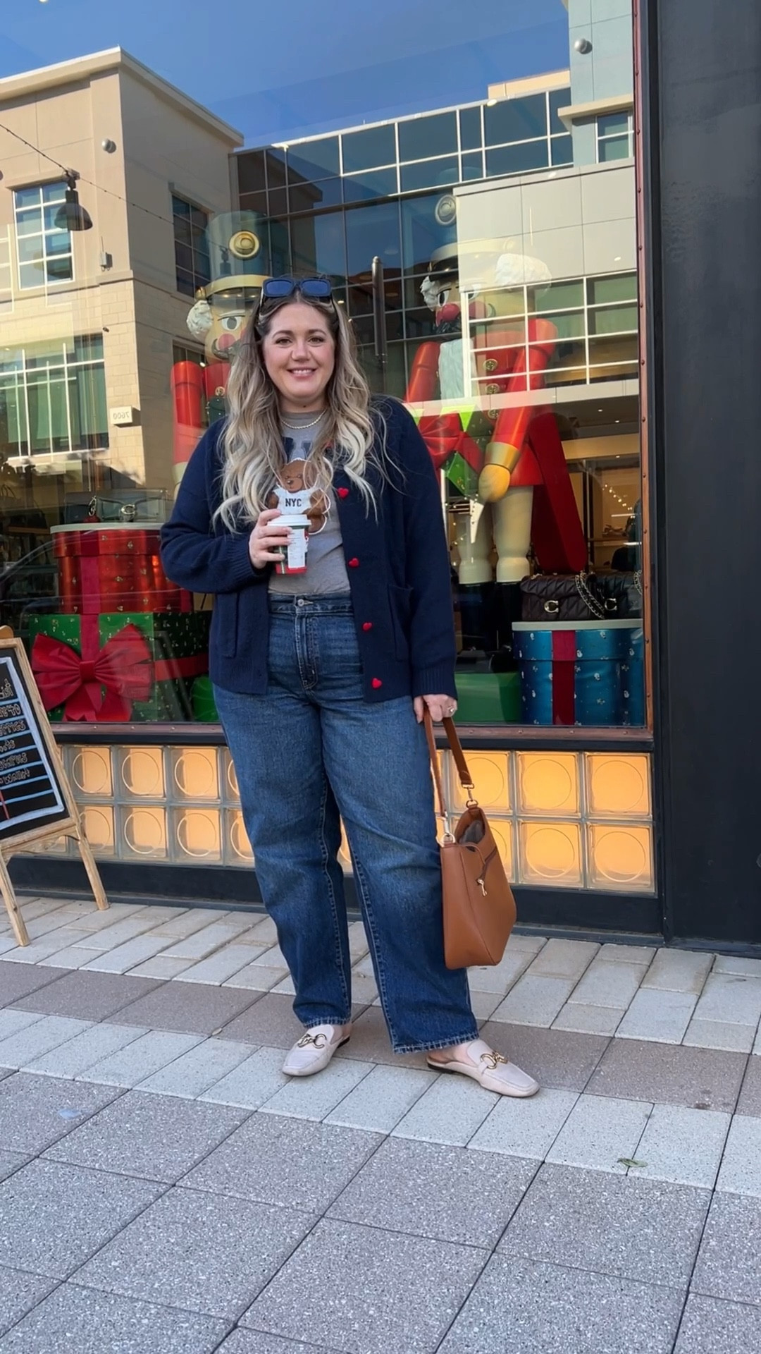 Today’s casual mom-on-the-go outfit! Love this cozy cardigan with the little heart buttons and these jeans are soooo comfy and 40% off!

#LTKMidsize #LTKootd #LTKSaleAlert