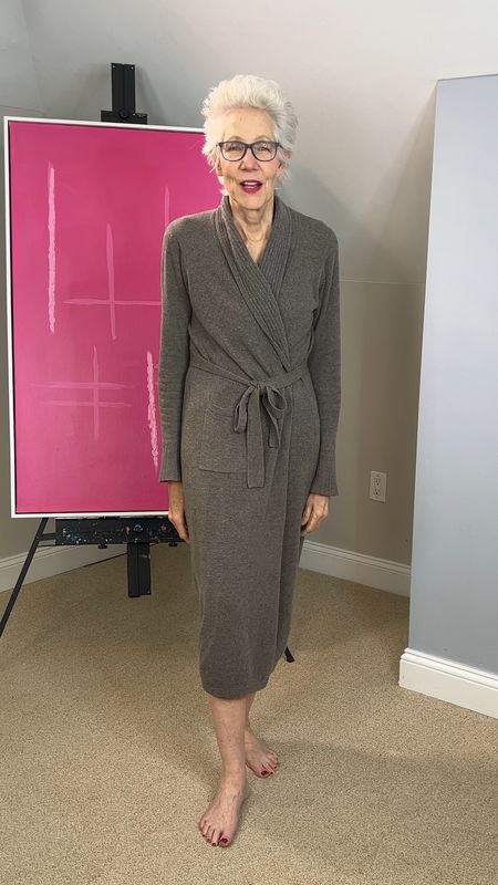 This robe is the perfect comfy, cozy for my morning coffee. High quality cashmere at a good price and I love how luxurious I feel when I’m wearing it  

#LTKover40 #LTKVideo
