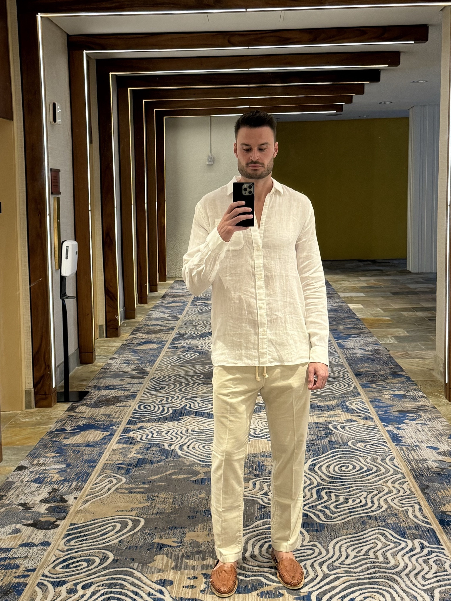 The best vacaymode linen button down for any beachy trip. Soft and comfy, light weight and it will dress up a pair of shorts or slacks. Breezy and light. You need this for your next vacation 🌊☀️🕶️ I’m wearing a large tall. I have this linen button up in white, light blue, pink and pinstripes. White is the classic you need  

#LTKmens #LTKtravel #LTKstyletip