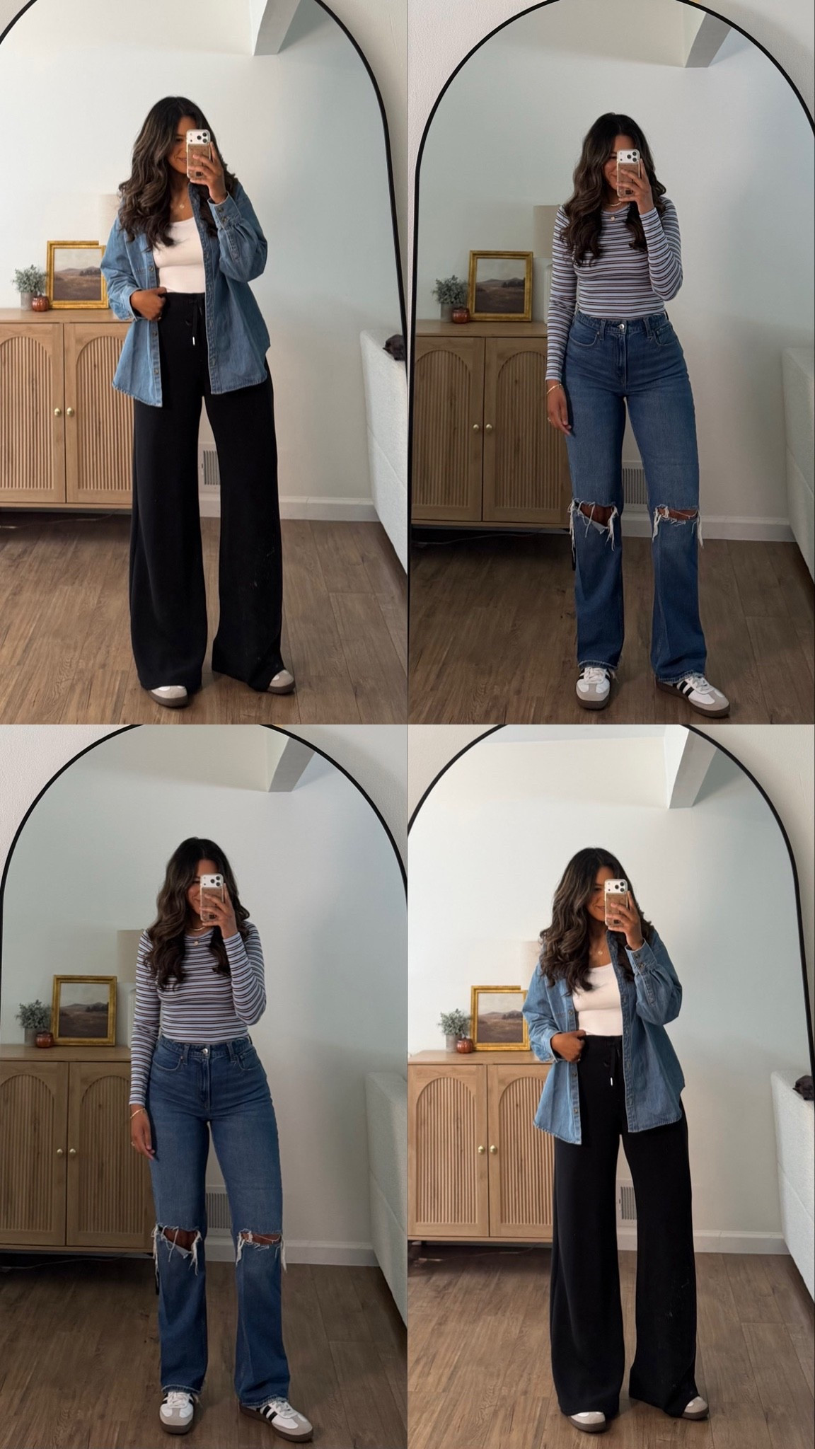 Favorites!  Spanx wide leg pants air essentials on sale!!  Abercrombie 90s relaxed jeans curve love 28 long. Nuuds long sleeve size medium use LTk 20 for spanx

#LTKmomlife #LTKootd #LTKSaleAlert