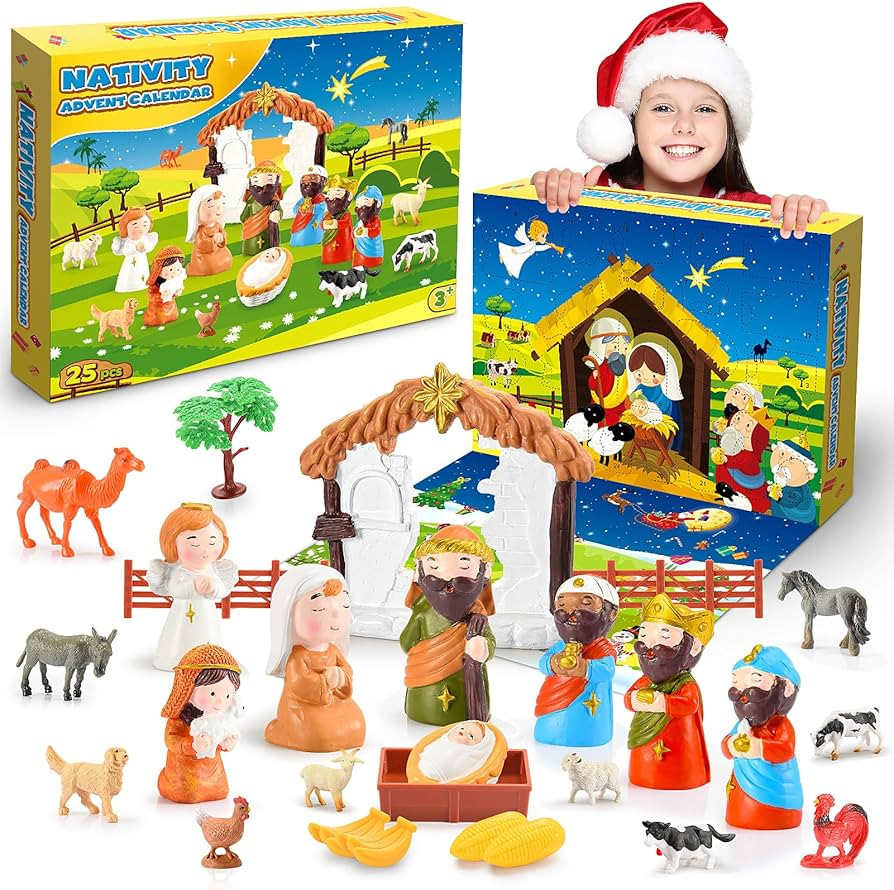 Advent Calendar 2023 Boys Girls: FunforFun! Nativity Scene Christmas Advent Calendar for Kids Cou... | Amazon (US)