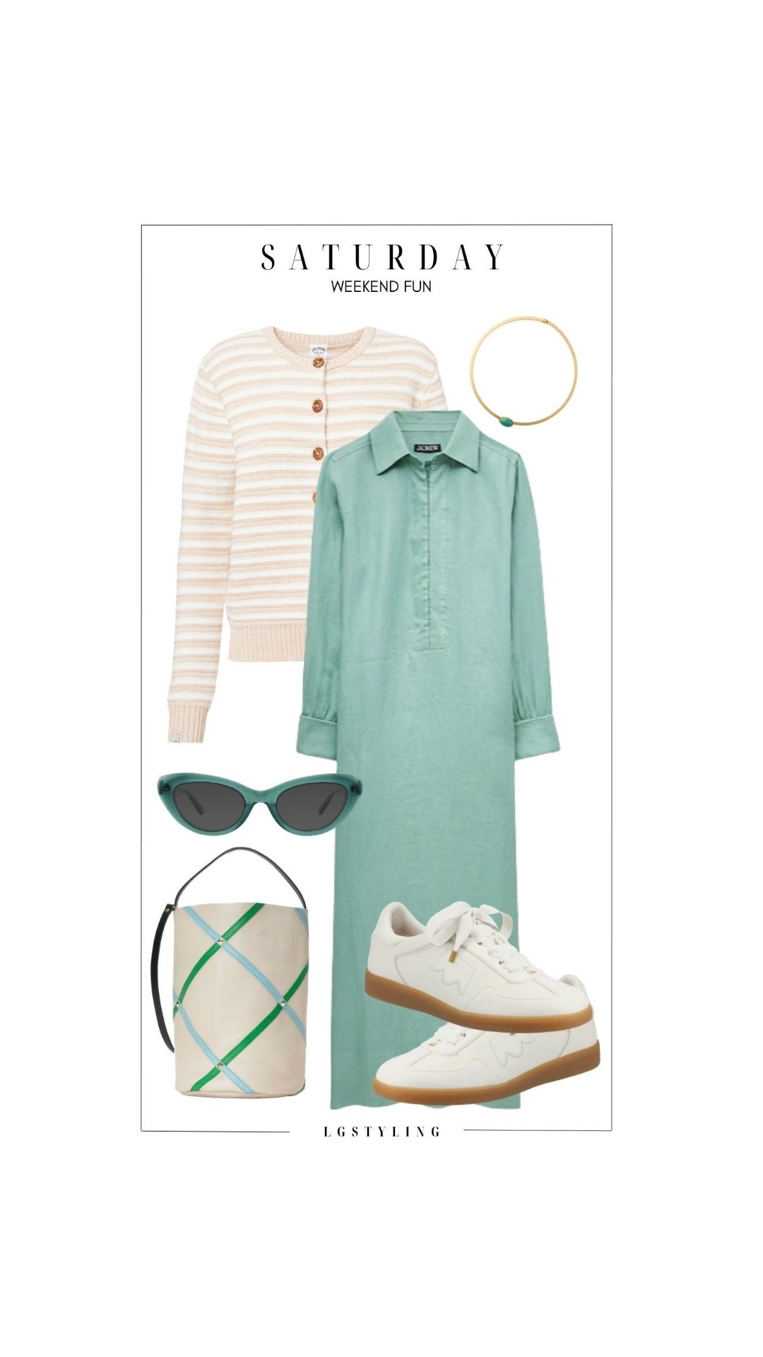 SATURDAY (Weekend Fun)

Easy, relaxed, and still styled 💚 A breezy green dress layered with a lightweight knit is the ultimate weekend formula. Sneakers and a fun bag keep it practical without sacrificing style.

#LTKWeekend #CasualStyle #SpringOutfits #EffortlessStyle #WeekendWear #LTKStyle #ComfortableChic #EverydayOutfits #RelaxedStyle #SpringFashion

 

#LTKootd #LTKSeasonal #LTKgrwm
