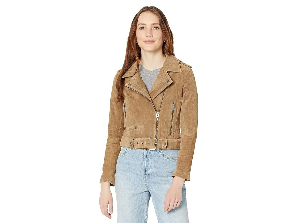 Blank NYC Suede Moto Jacket (Green) Women's Coat | Zappos