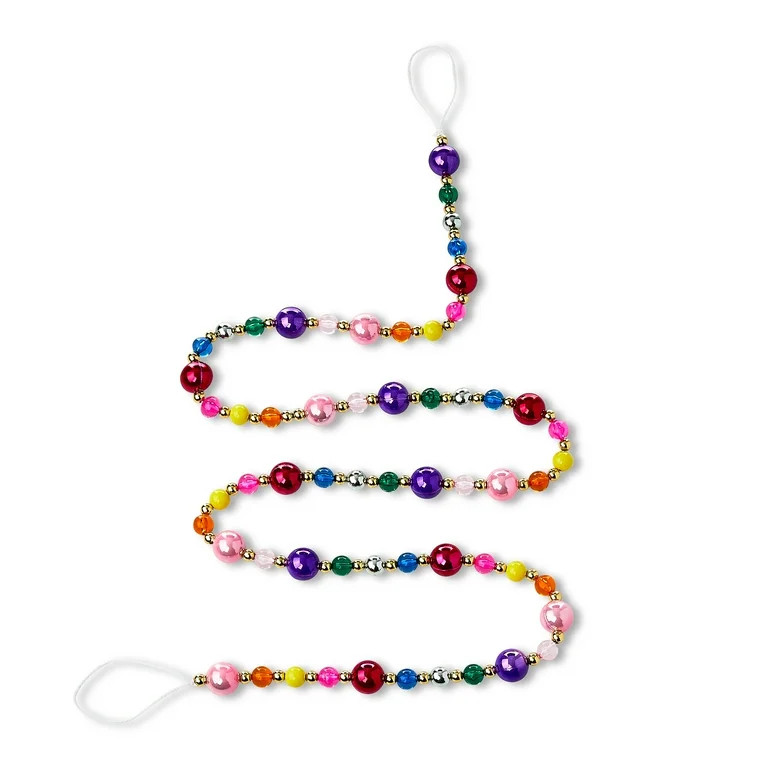 Bright Bead Christmas Garland, Multicolor, 6', by Holiday Time | Walmart (US)