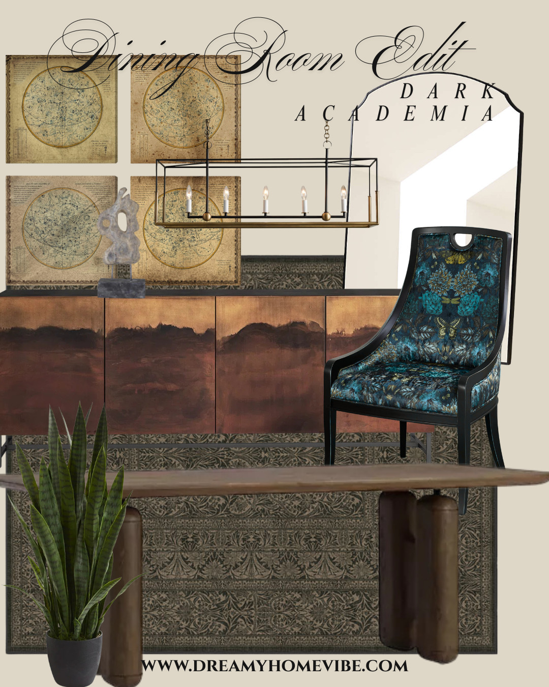 Dark Academia dining goals 🖤 Architectural tables, sculptural chairs, and moody textures come together for a dining room that’s stylish, cozy, and effortlessly curated. 

 #LTKHome