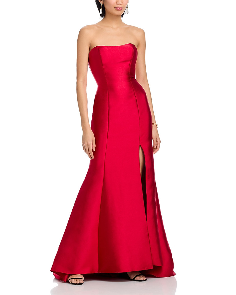 Aqua Mikado Lace Up Back Strapless Gown - Exclusive | Bloomingdale's (US)