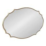 Kate and Laurel Leanna Scalloped Oval Wall Mirror, 24" x 36", Gold Leaf, Chic Modern Glam Wall Accen | Amazon (US)