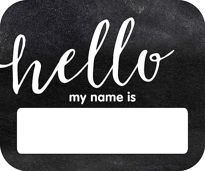 Schoolgirl Style Industrial Chic Hello Name Tags (150063) | Amazon (US)