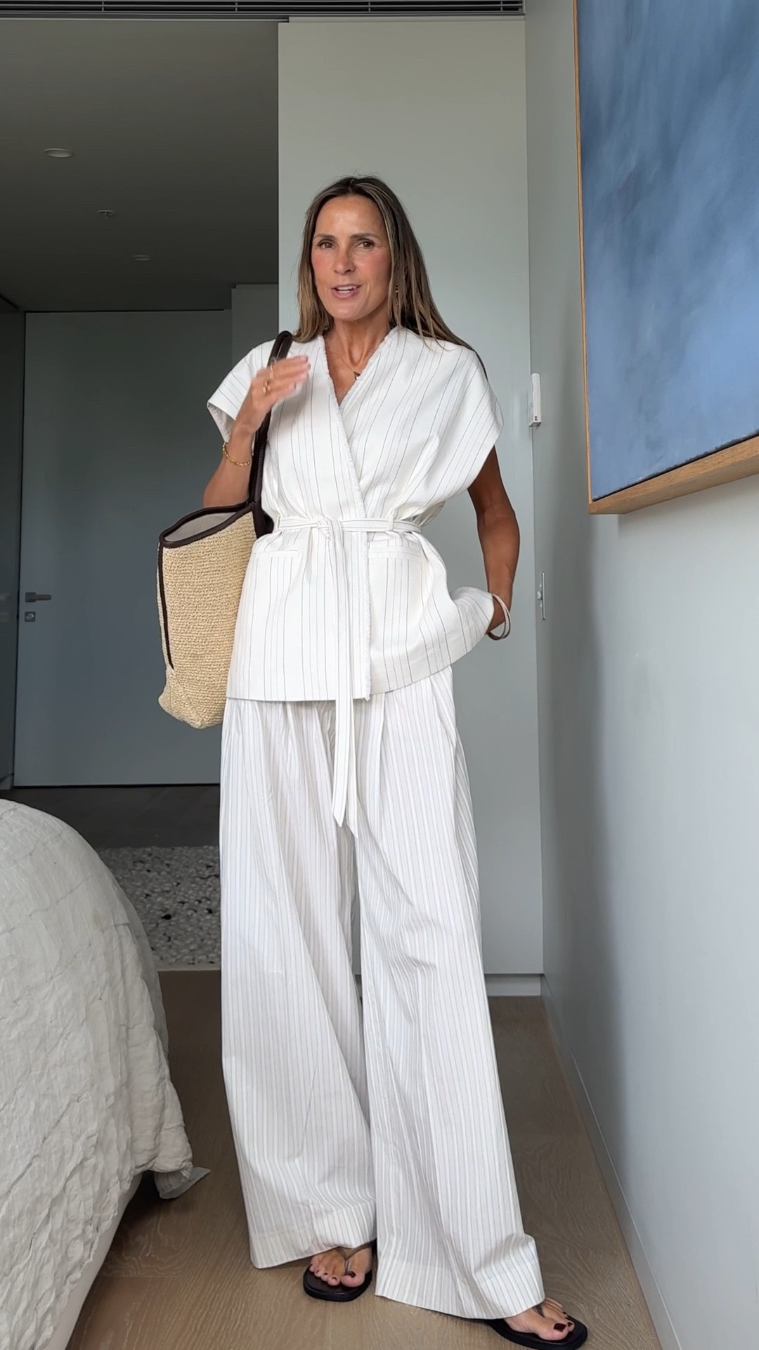Chic minimalism in creams. Perfect summer outfit. 

#LTKover50style #LTKaustralia