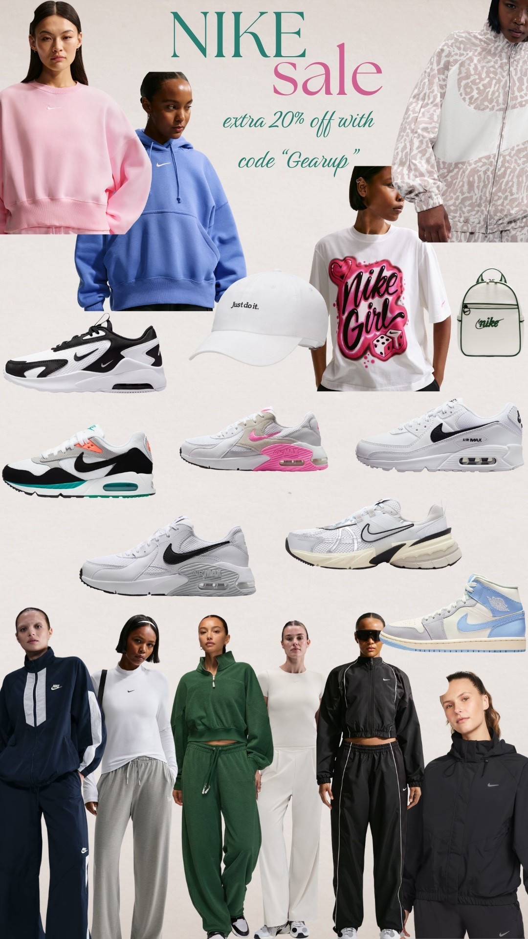 Nike Sale! Up to 20% off extra using code “GEARUP”



 Nike, Shoes, Sneakers

#LTKootd #LTKSaleAlert #LTKmomlife