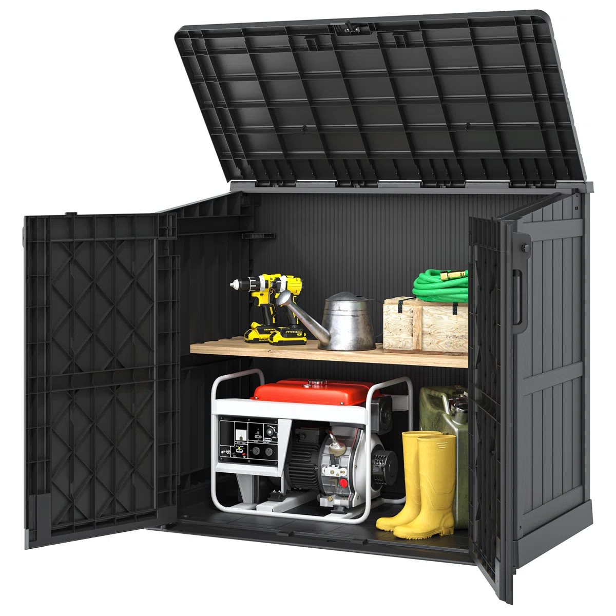 51.1''W Outdoor Resin Horizontal Storage Shed-280 Gallon | Wayfair North America