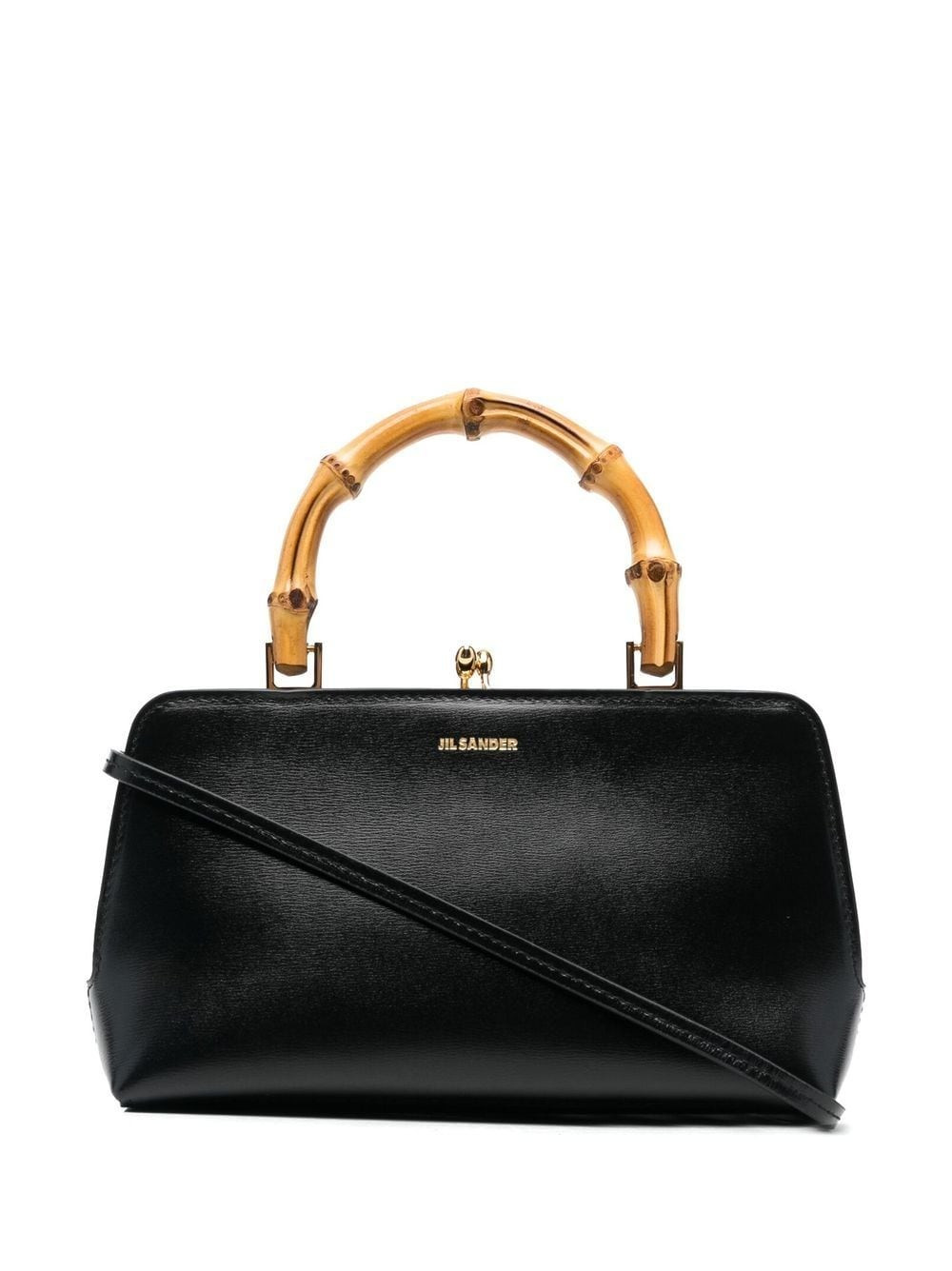 Jil Sander Goji bamboo-handle mini bag - Black | Farfetch Global