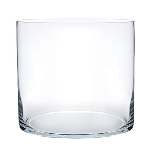 Royal Imports Flower Glass Vase Decorative Centerpiece for Home or Wedding - Cylinder Shape, 5"x5", Clear | Amazon (US)