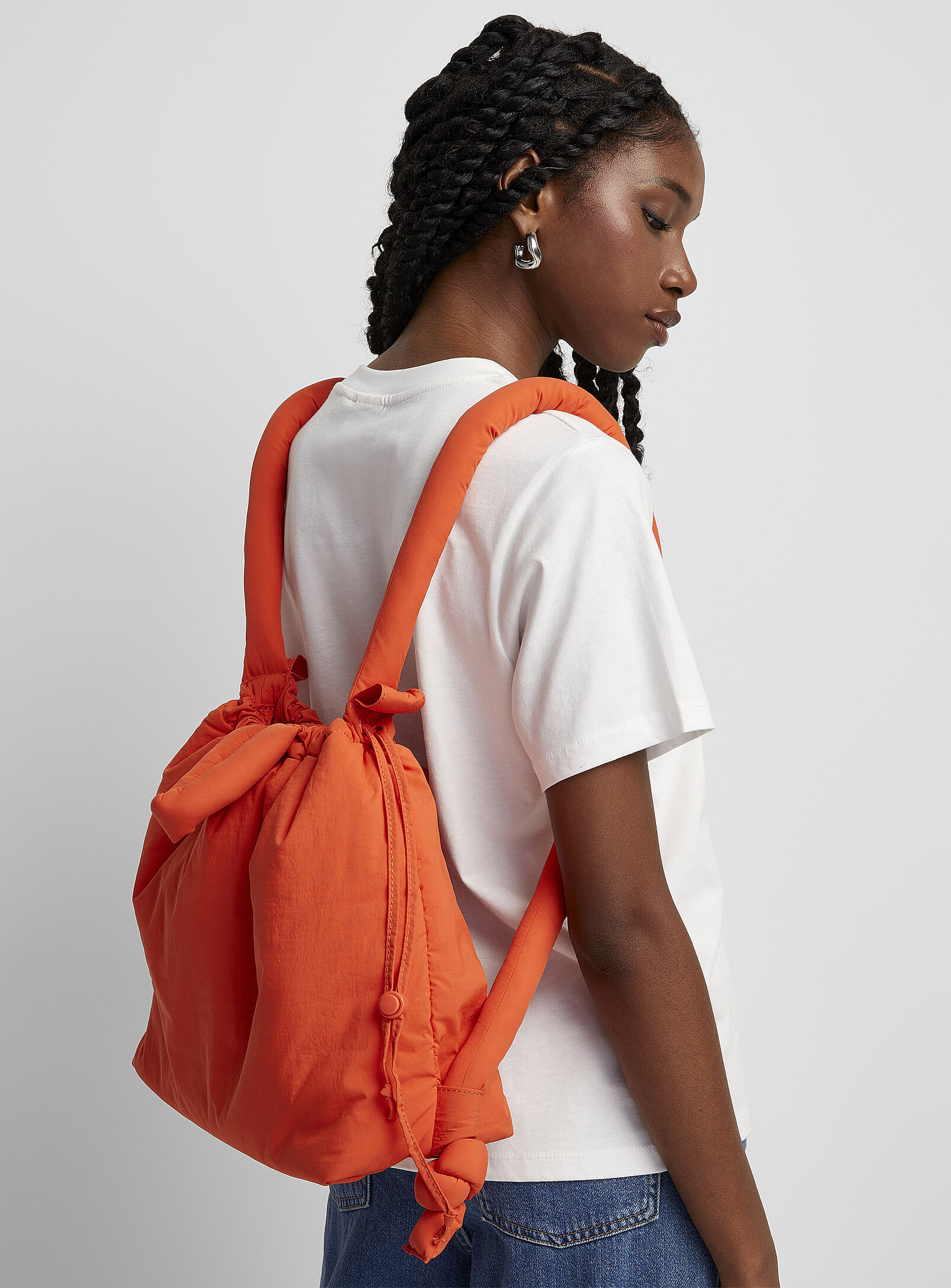 Ölend - Ona nylon padded tote (Women, Orange, ONE SIZE) | Simons