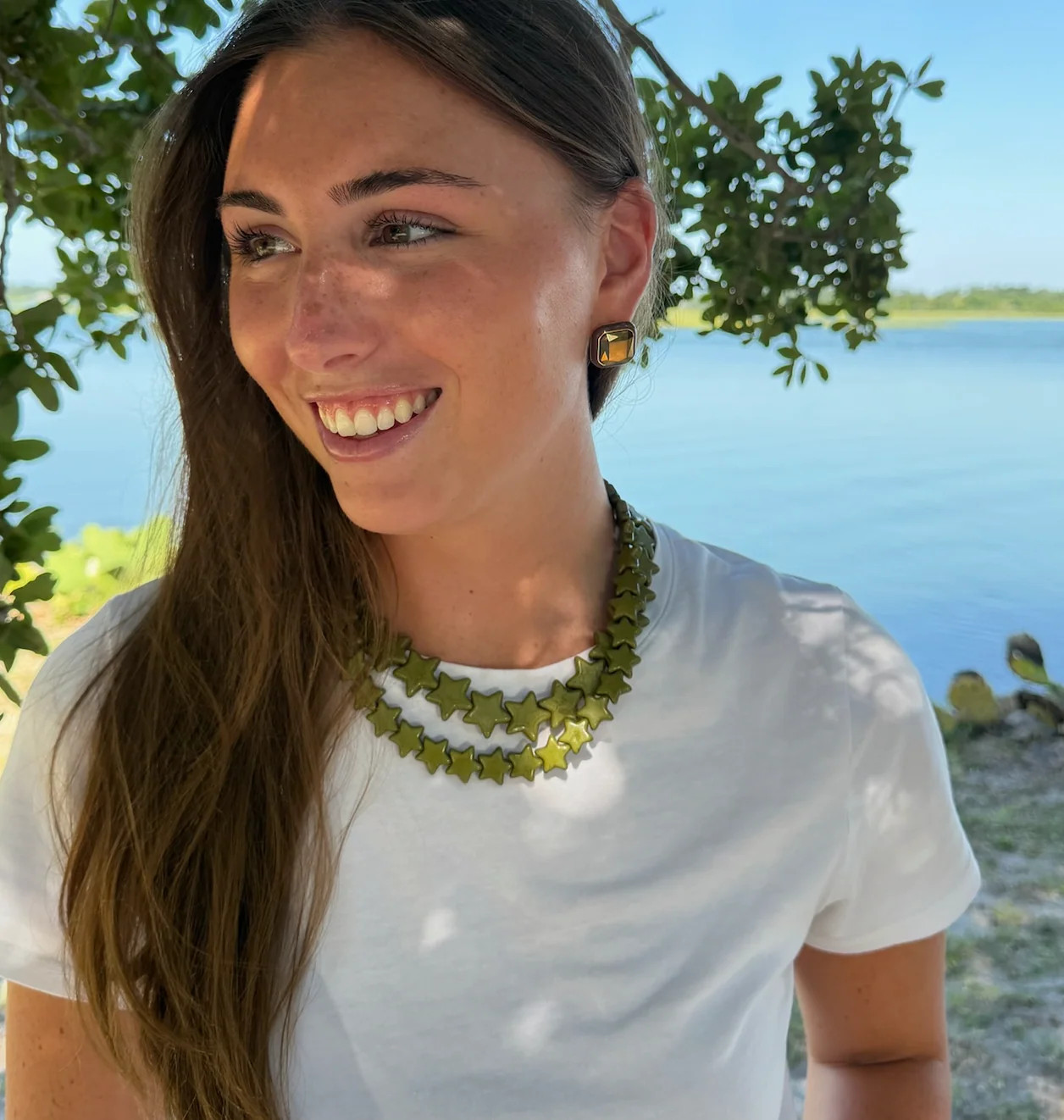 Star Necklace - Small - Hunter Green | Smith and Co. Jewel Design