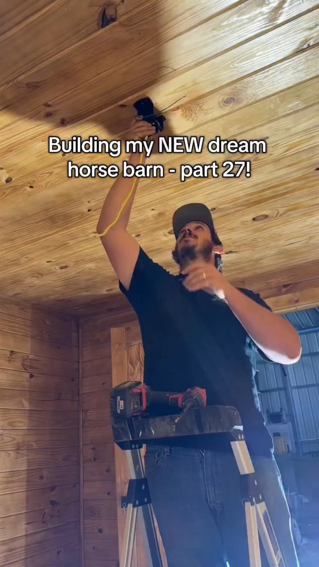 Tack room build has officially commenced!!
.
.
.
.
.
.
.
#equestrian #horses #horsebarn #diy #barnbuild