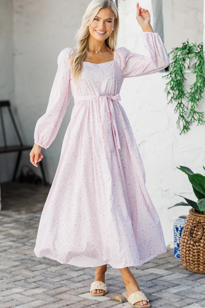 Feeling Oh So Sweet Pink Toile Midi Dress | The Mint Julep Boutique