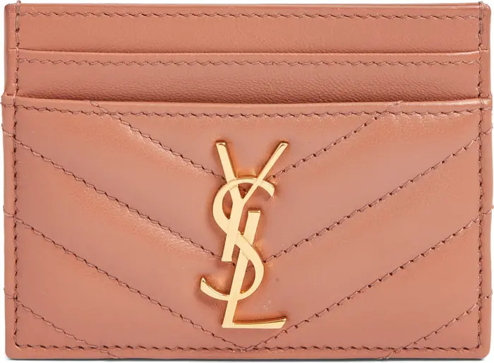 Cassandra Matelassé Leather Card Case | Nordstrom