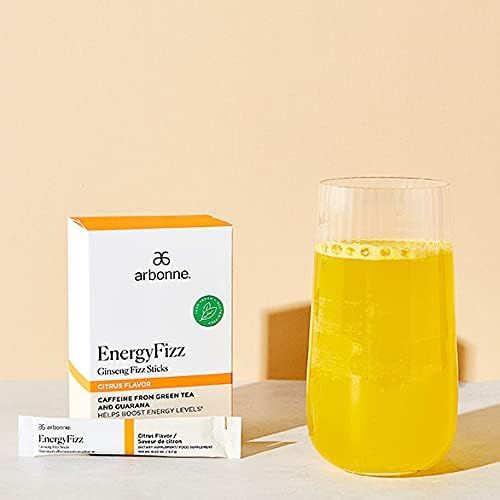 Arbonne Citrus Fizzy Sticks Energy Drink, Box of 30 | Amazon (US)