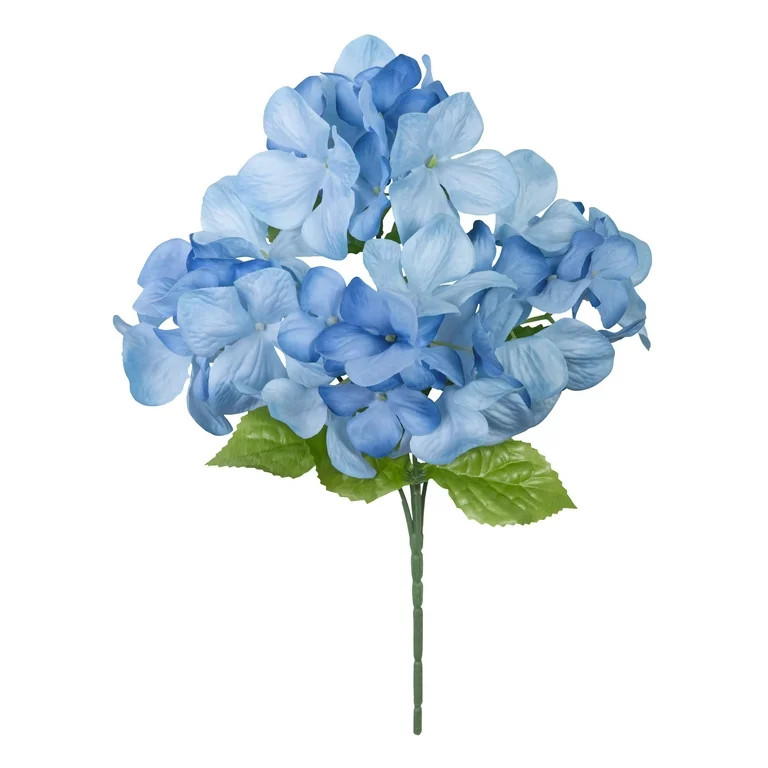13-inch Artificial Silk Blue Hydrangea Summer Pick, for Indoor Use, by Mainstays | Walmart (US)