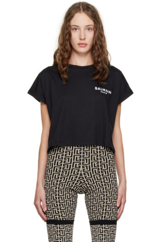 Black Flocked T-Shirt | SSENSE