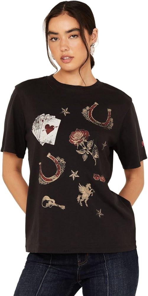 Idyllwind Women's Western Icon Printed Short Sleeve Graphic Tee - IWHO24K58-BLK US Black | Amazon (US)