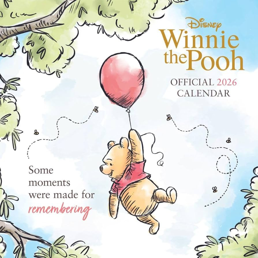 2026 CALENDAR DISNEY WINNIE THE POOH MONTH TO VIEW SQUARE WALL CALENDAR OFFICIAL PRODUCT | Amazon (UK)