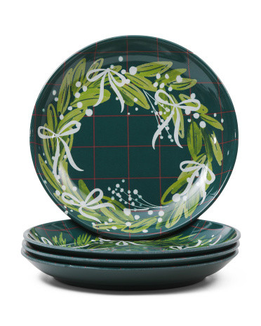 Set Of 4 Coupe Wreath Side Plates | TJ Maxx