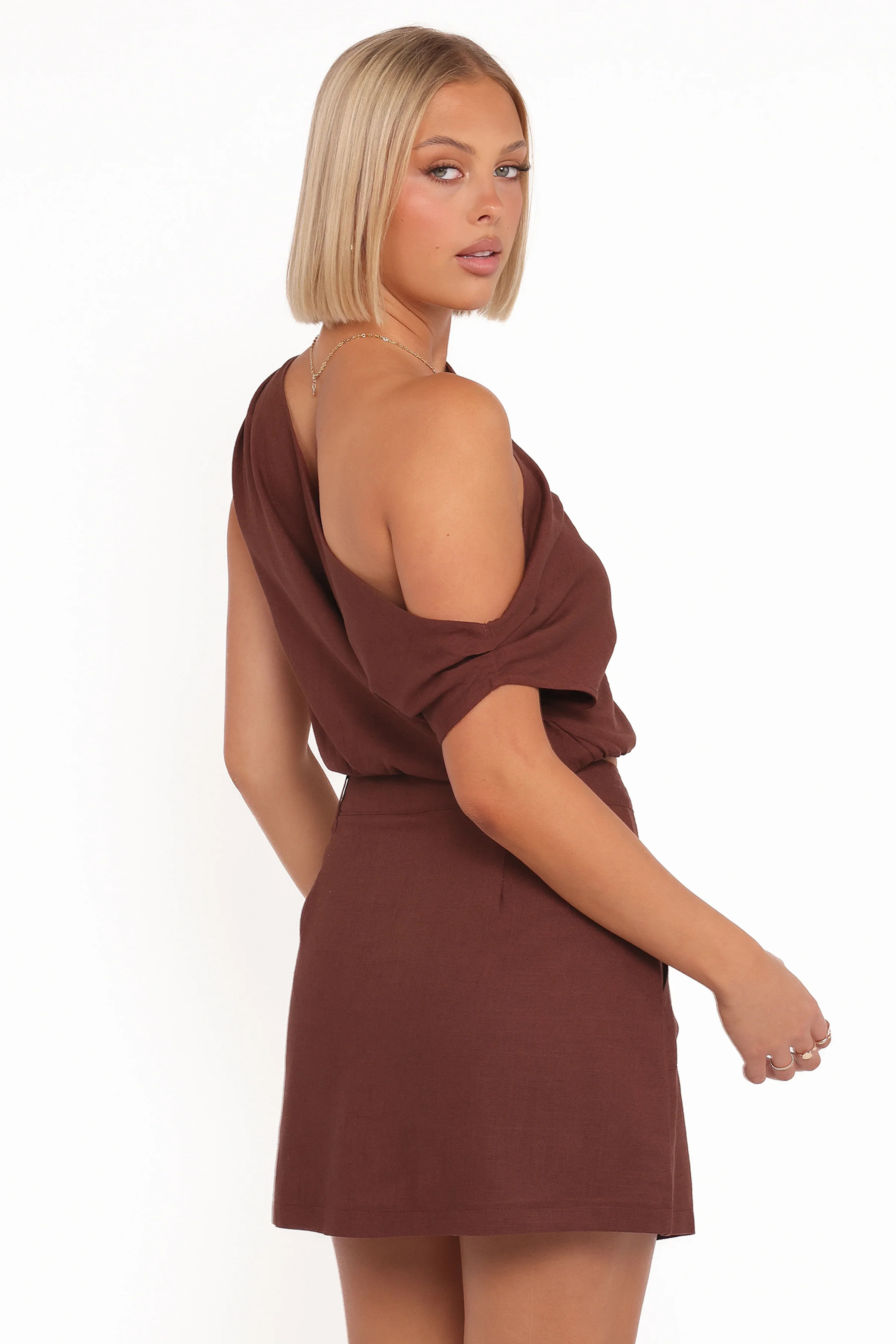 Shaw Mini Skort - Chocolate Brown | Petal & Pup (US)