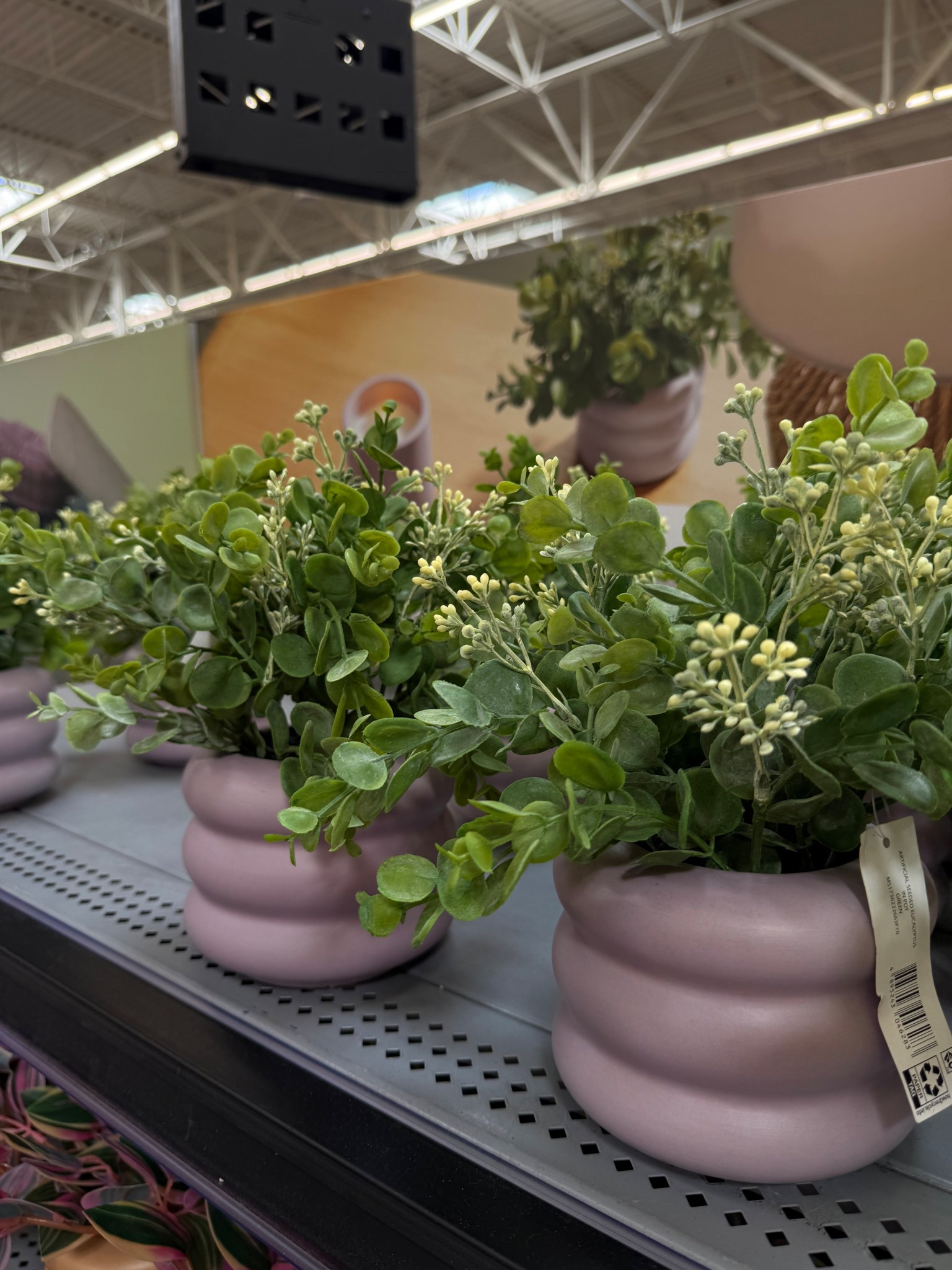 Mainstays 10'' Indoor Artificial Seeded Eucalyptus with Bubble Vase, Purple Ceramic Vase, Green Seeded Eucalyptus

#LTKSeasonal #LTKHome