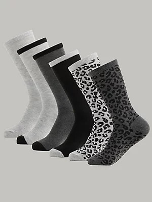 Women's 6-Pack Fashion Crew Socks | Lee Jeans