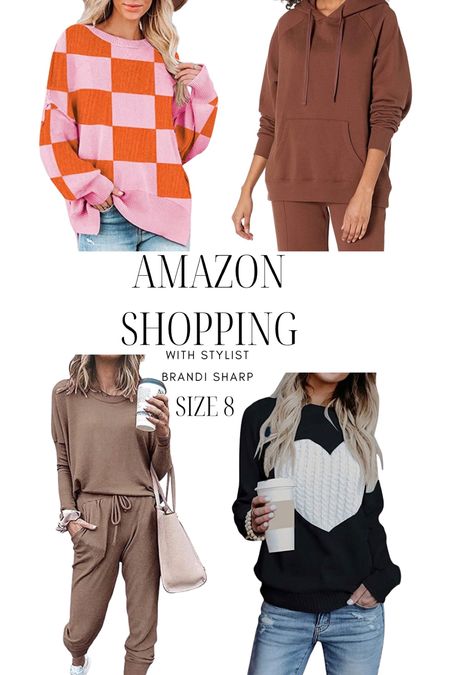 Lounge sets make a great valentines gift idea! They are top in search! Lounge wear. Sweaters Valentine’s Day. Outfit ideas! Cute. Amazon top sellers. Highest rated with Stylist Brandi Sharp