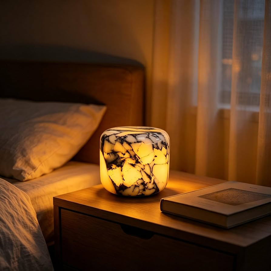 Natural Marble Lamp Cordless Touch Control Night Light 3-Way Dimmable Pat Light LED Ambient Glow ... | Amazon (US)