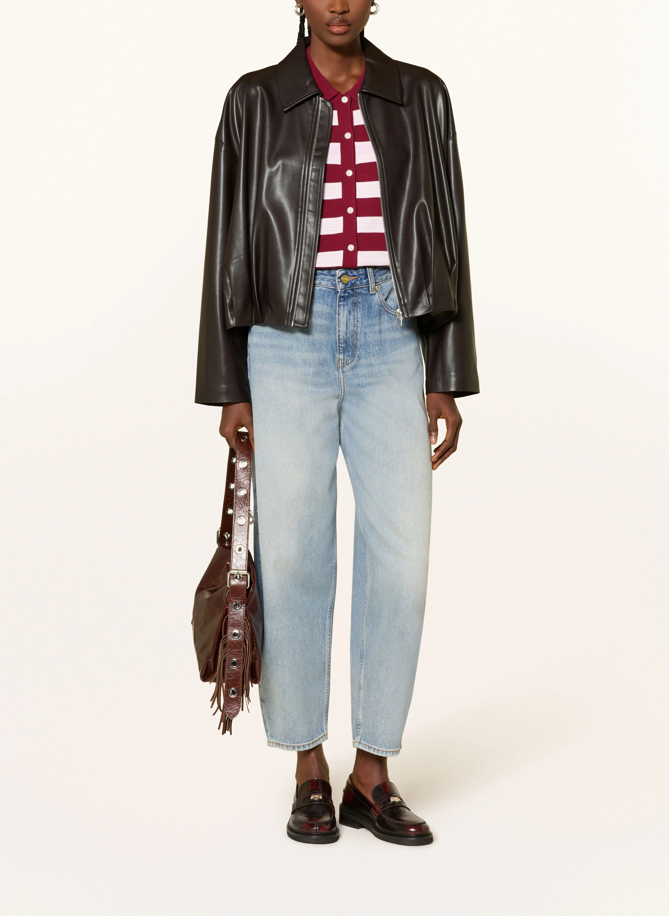 MRS & HUGS Blouson in Lederoptik in dunkelbraun | Breuninger (DACH)