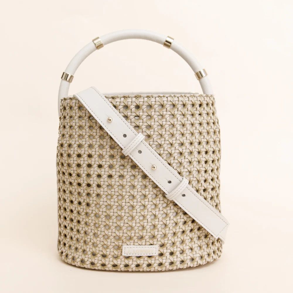 J. LOWERY Max Bucket Bag | Natural Cane | J. LOWERY