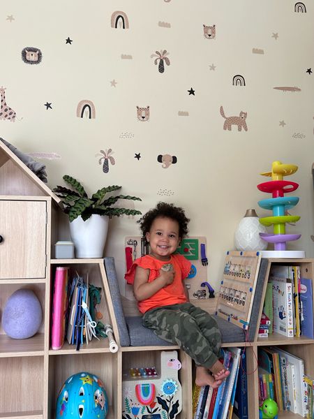 The cutest bookshelf with a seating area 

#LTKHome #LTKKids